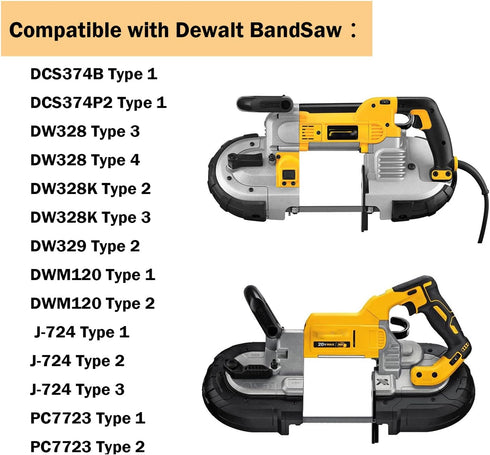 650721-00 Dewalt Bandsaw Tires For Dewalt Band Saw Tires DWM120 A02807 DCS374 DW328K - 2 Pack...