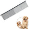 Pet Steel Comb Stainless Steel Grooming Comb with Rounded Ends Steel Combs for Dog Cat Steel Greyhound Comb Stainless Steel Cats Teeth Comb Profes...