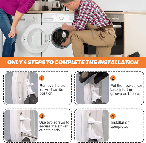 131763310 Washer Door Striker Replacement Part (4 Pack) by Beaquicy Fit for Frigidaire Kenmore Washers bltf2940es3 gltf2940es1 wtf330hs0 fwtb59rgs0 - Replaces 131763300 AP3580441 1032664 PS890617