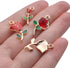 Aylifu 30pcs Enamel Rose Flower Charm Pendant for DIY Jewellery Necklace Bracelet Earring Crafts, 3 Styles...