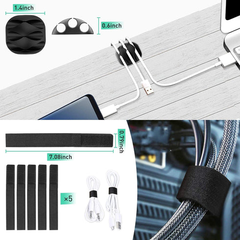 Updated Cable Raceway Kit - 31 (2X15.4) Inch Open Slot Wire Covers for Cords, Under Desk Cable Management System to Hide under Desk/Tv/Computer/Ne...