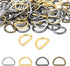 100 Pack 1/2" D Ring Metal Purse Straps Buckle Small Dog Collars Hardware Dee Rings Mini Zipper Pulls Clothing Bag Making Pet Dresses and Harness ...