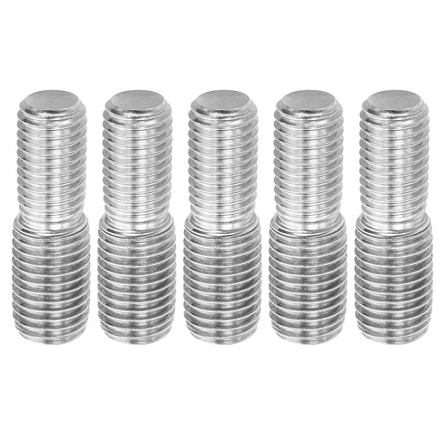PATIKIL M14xM16x50mm Double End Threaded Stud Screw Bolt, 5 Pack 304 Stainless Steel Rod Bolts Thread Reducer Adapter for Furniture Hardware...