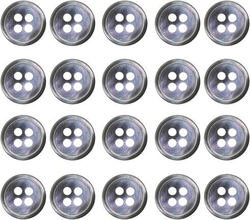 20 Pieces Genuine Grey Smoke Mother of Pearl Buttons for Women Men Shirts Dresses Polo DIY Sewing Craft (12.5MM)...