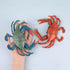 AUEAR, 2 Pack Fake Animal Sea Life Blue Red Crabs Action Figures Ocean Model Ornament for Swim Bath...