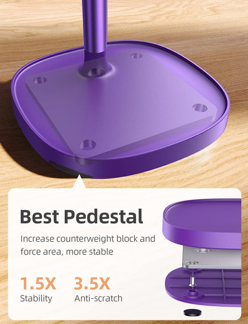 LISEN Dark Purple Cell Phone Stand Desktop Accessories fits iPhone 14 Stand for Desk All Mobile Phone, iPhone, iPad, Tablet 4-10'' Kitchen Accesso...