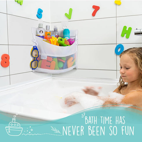 Comfylife Mesh Bath Toy Holder Organizer – The Perfect Corner Bathtub Toy Storage & Bathroom or Shower Caddy – This Multi-use Net Bag Makes Baby B...
