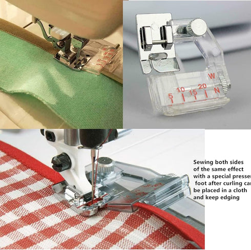 FQTANJU Tape Binding Sewing Machine Presser Foot Sewing Supplies Fit for Most of Low Shank Sewing Machine...