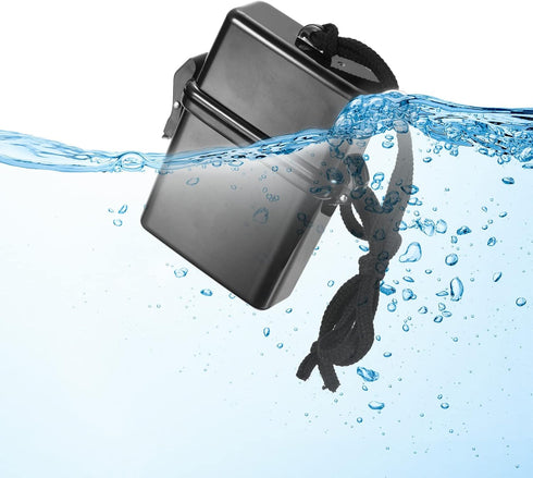 PATIKIL Waterproof ID Card Badge Holder, 2 Pack Floating Sports Case Locker with Lanyard Buoyant Case Box, Black...