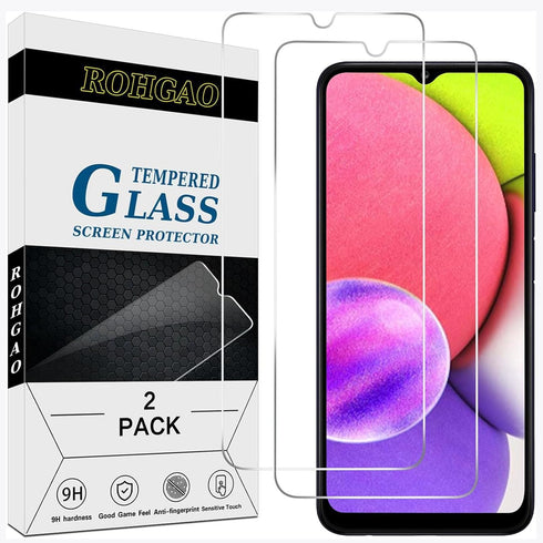 (2 Pack Screen Protector for Samsung Galaxy A03s, Galaxy A03 Tempered Glass, 9H Hardness, Case Friendly, Bubble Free, Anti Scratch...