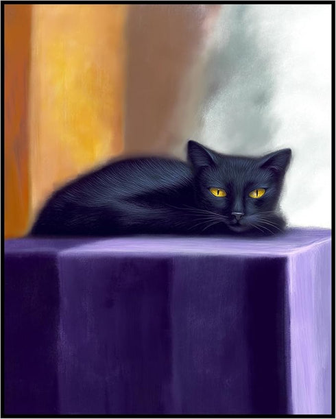 Posterizer 1 pcs-beautiful cat-kitty in the house art 1-Art for Animal Lovers Gift for Men Women Entrepreneur Teens Decor for Home & Office- unf...