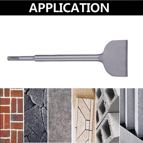 1.57x10inch (40x250mm) Scraping Chisel SDS Plus Tile Removal Chisel for Tile Masonry Concrete Cement Brick Stone Floor Wall (Angled Bent, 1.57x10i...