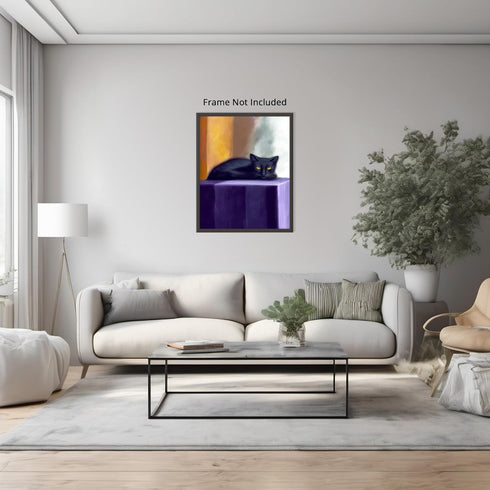 Posterizer 1 pcs-beautiful cat-kitty in the house art 1-Art for Animal Lovers Gift for Men Women Entrepreneur Teens Decor for Home & Office- unf...