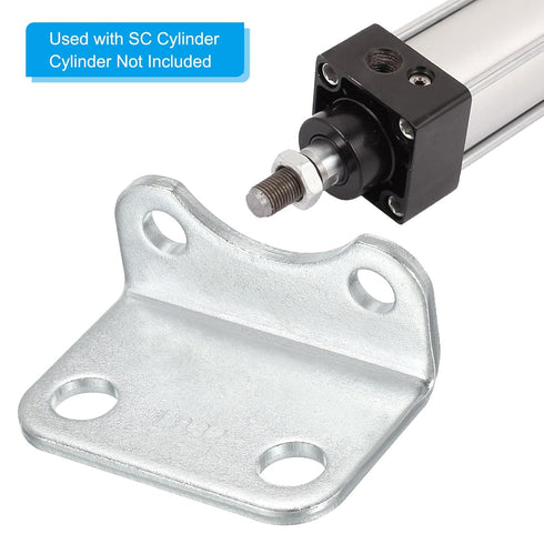 PATIKIL Air Cylinder Connecting Pneumatic Rod Splint Mounting Bracket, 4 Pack Pneumatic Parts Cylinder Installation Stand for 32mm Cylinder Dia....