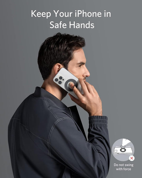 Anker Magnetic Phone Grip (MagGo), 610 Phone Ring Holder, Adjustable Kickstand, Only for iPhone 14/14 Pro/14 Pro Max/14 Plus/13/13 Pro/13 Mini/13 ...