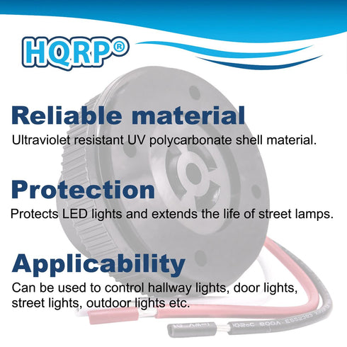 HQRP Photocell Sensor 3 pins Receptacle Light Switch Socket Dusk to Dawn Outdoor Plug Base Twist Lock for Led Flood Light, Outdoor Light, Garden L...