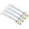 PATIKIL G9 Light Base Socket, 4 Pack Ceramic Lamp Bulb Holder Connector Lighting Replacement with 140mm Cable Wire for for Halogen Incandescent LE...