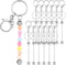 12 Pcs Beadable Keychain Bars Metal Beaded Keychain Blank Keychain Strips for DIY Keychain Pendant Jewelry Crafts...