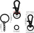 150Pcs Black Swivel Snap Hook Set,Swivel Clasp Keychain Hook Lobster Clasp Split Key Rings with Chain and Jump Rings Bulk for Keychain Lanyard,Jew...