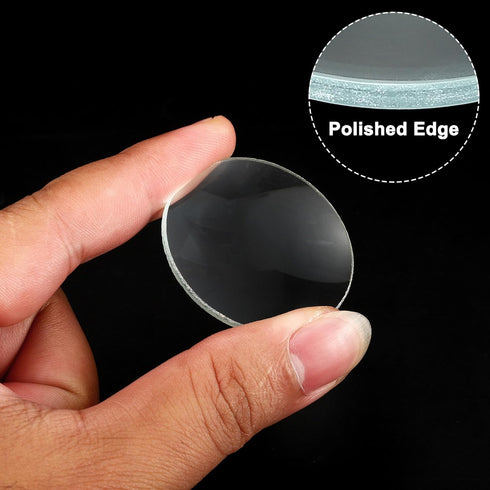 PATIKIL 10cm Focal Length 40mm Double Convex and 10cm Focal Length 40mm Double Concave Lens 1 Set, 2 Pack Glass Optically Polished Round Edges Len...