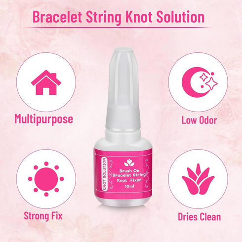 Cridoz Elastic String Fixing Coating with 1mm Bracelet String Cord Stretchy String Beading Thread for Clay Beads Friendship Bracelet Jewelry Makin...