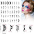 50 Pcs Face Paint Stencils, Body Facial Painting Stencils, Floral Stars Animal Skins Patterns Tattoo Painting Templates for Makeup Holiday Hallowe...