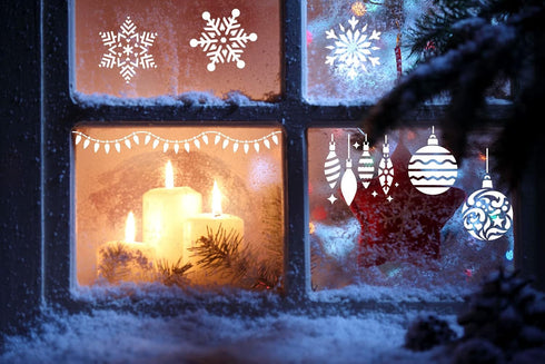 Christmas Stencils for Painting on Wood,3x3” Reusable Holiday Xmas Stencil Drawing Templates for Christmas Tree/Tier Tray/Window Decor...