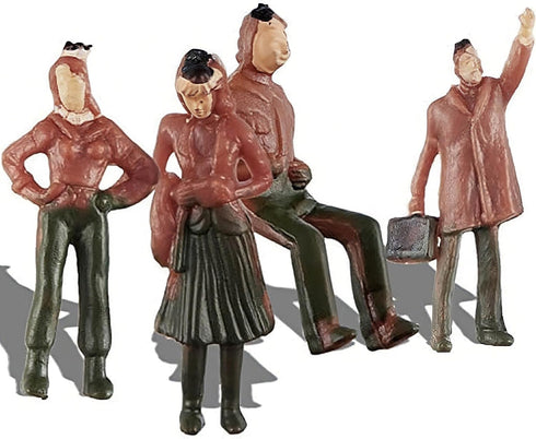 Gejoy 100 Pieces Miniature People Figurines 1:75 Scale Model Trains Architectural Plastic Mini Tiny People Sitting and Standing for Diorama...