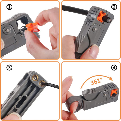 Coax Cable Crimper Kit Tool for RG6 RG59 Coaxial Compression Tool Fitting Wire Stripper with 20pcs F Compression Connectors...