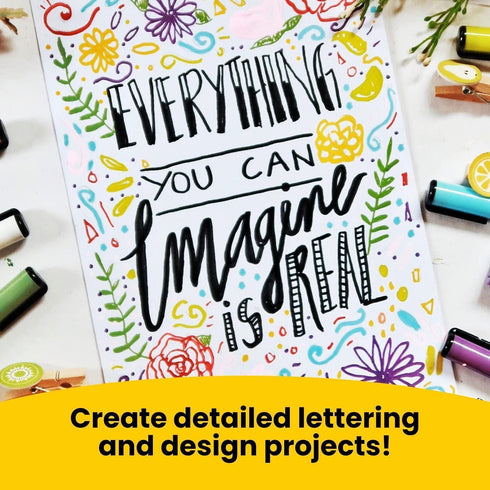 Chalk Markers Fine Tip (10 Pack, 1mm Extra Fine Point) - Neon Liquid Chalk Pens for Blackboards, Chalkboard, Bistro, Car Windows, Dry Erase Boards...