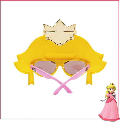 Sun-Staches Princess Peach Sunglasses | Officially Licensed Nintendo Costume Accessory for Super Mario Fans | UV 400 | One Size Fits Most...