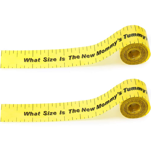 2 Rolls 2in x 150ft Baby Shower Measuring Tape Tummy Measure Belly Game for Baby Shower Party Supplies...