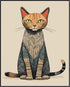 Posterizer 1 pcs- Abstract print of a cat with patterns on its skin-Art for Animal Lovers-Abstract & Modern Art- Gift for Men Women Teens-Decor f...