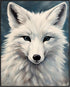 Posterizer 1 pcs-white arctic fox in snowy winter scene-oil painting style 13-Art for Animal Lovers-Landscape & Nature Art-Decor for Home & Office...