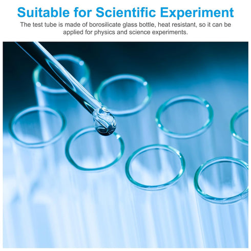 PATIKIL 30ml Test Tubes, 12pcs 5.91x0.79in Glass Clear Round Bottom Test Tube Containers with Plastic Cap for Bead Party Candy Bath Salt Storage S...