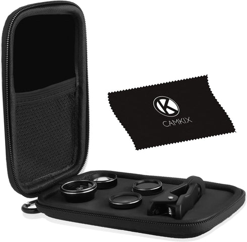 CAMKIX Bluetooth Camera Shutter Remote Control for Smartphones and 5 in 1 Universal Lens KIT - Create Amazing Photos and Selfies (5IN1 Universal L...