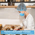 LEOBRO Hair Nets for Food Service Workers, 50PCS Hair Net, Hairnets for Foodservice, Kitchen Hair Nets for Women Men Cooking, Non-woven Bouffant C...