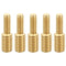 PATIKIL M4x10mm to M6x10mm Double End Threaded Stud Screw Bolt, 5 Pack Brass Rod Bolts Thread Reducer Adapter for Furniture Fastener, Hardware Con...