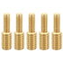 PATIKIL M4x10mm to M6x10mm Double End Threaded Stud Screw Bolt, 5 Pack Brass Rod Bolts Thread Reducer Adapter for Furniture Fastener, Hardware Con...