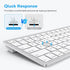 OMOTON Wired Keyboard for Mac with Dual Interface, Comfortable Typing Angle & Stable Connection, Compatible with MacBook, iMac, Mac Mini, PC-White...