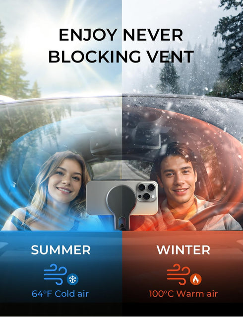 LISEN for 15W MagSafe Car Mount Charger, iPhone Wireless Car Charger Magnetic 2024 New Car Phone Holder Mount, Automobile Car Phone Mount Charger ...