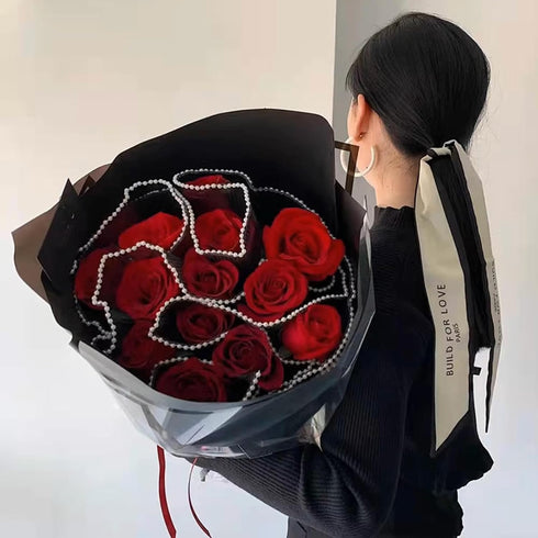 CCINEE 4.37 Yards Flower Wrapping Mesh Paper?Pearl Wrinkled Wavy Net Yarn Flower Wrapping Mesh Paper Korean Bouquet Wrapping Mesh for DIY Crafts V...