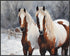 Posterizer 1 pcs-majestic horse in snowy winter scene-oil painting style-3-Art for Animal Lovers-Landscape & Nature Art-Decor for Home & Office- u...