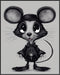 Posterizer 1 pcs- cute mouse in retro gothic theme art-Gothic Art-Art for Animal Lovers- Living Room Bedroom Decor- unframed wall art...