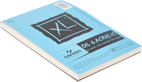 Canson XL Series Oil and Acrylic Paper, Foldover Pad, 5.5x8.5 inches, 24 Sheets (136lb/290g) - Artist Paper for Adults and Students...