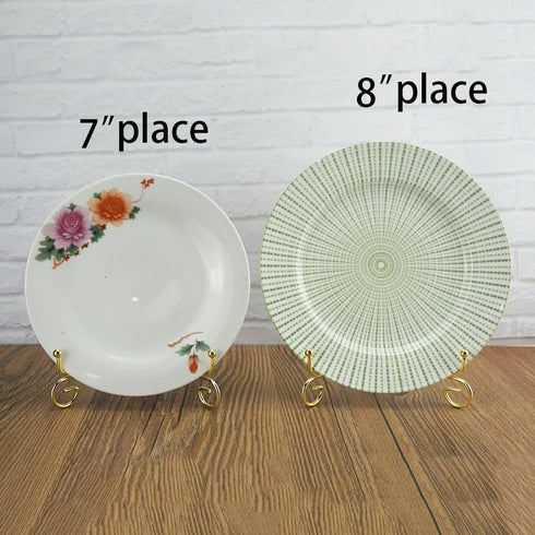 Artliving (2 pack 6 Inch Iron Display Stand, Gold Iron Easel Plate Display Photo Holder Stand, Displays Picture Frames, Cookbooks, Decorative Plat...