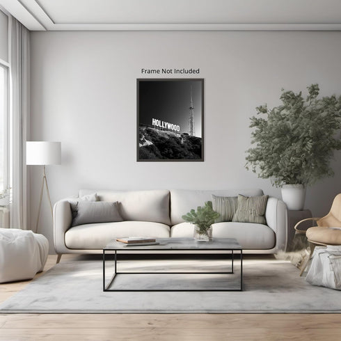 Posterizer 1 pcs-the iconic Hollywood sign-United States inspired photo-Adventure Wall Art-Photography Art- Gift for Men Women Entrepreneur Teens-...