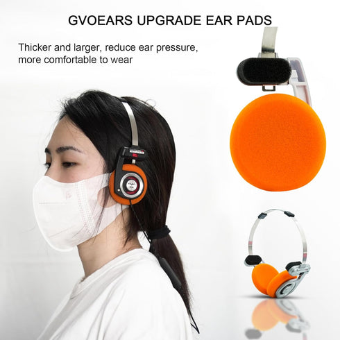 GVOEARS Replacement Cushion Earpads for Koss Portapro Headphones 2 Pairs (Green + Orange)...