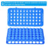PATIKIL 50 Wells Tube Rack, 1 Pcs Vial Rack Double Layer Centrifuge Tube Holder for Microcentrifuge Tubes 5,10,15ml, Blue...