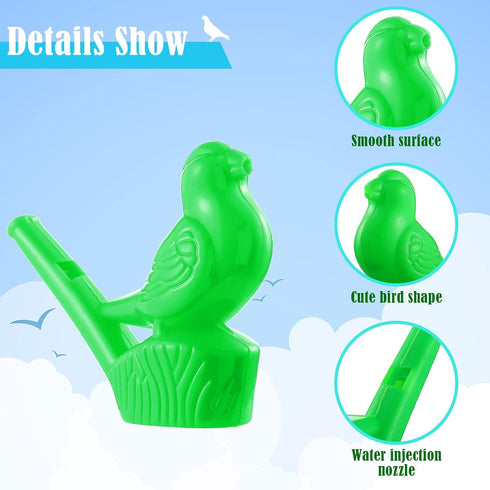 Sumind 16 Pcs Bird Water Whistles Party Whistles Bird Call Whistle Toys Novelty Water Warblers Musical Instrument Toy for Boys Girls Bath Party Ga...